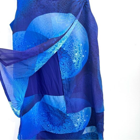 Desigual Layered Blue Tunic dress Sz 36 EU - Picture 7 of 15